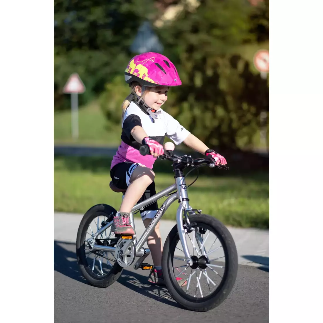 FORCE Cască pentru biciclete pentru copii FUN ANIMALS, fluo-roz 9022445