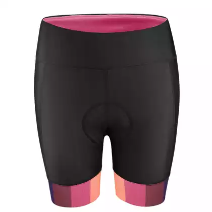 FORCE Pantaloni scurți de ciclism pentru femei VICTORY, negru și roz 9002352