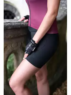FORCE ELLIE LADY Pantaloni scurți de ciclism de damă cu căptușeală, negru