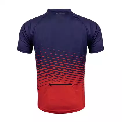 FORCE tricou de bicicletă MTB ANGLE blue/red 9001524