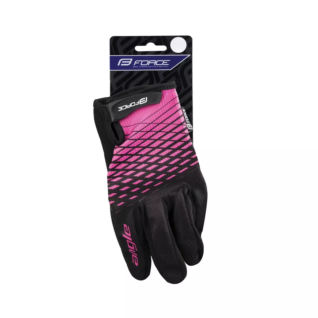 FORCE Mănuși de ciclism pentru femei MTB ANGLE, roz si negru 905723