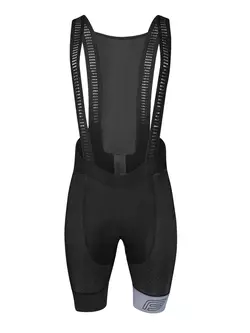 FORCE Pantaloni scurți de ciclism cu bretele TEAM PRO, negru și gri, 900295