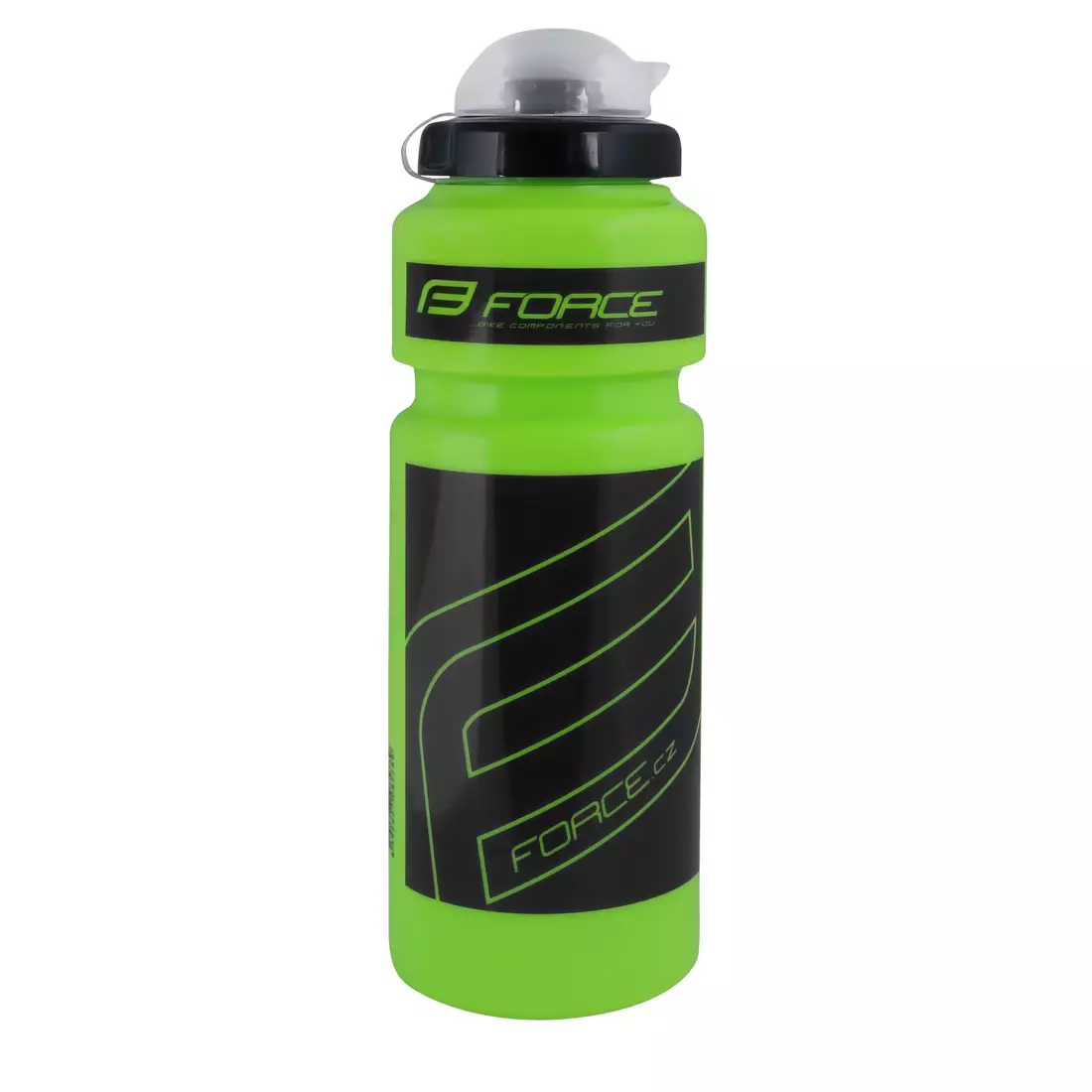 FORCE Sticlă de apă pentru bicicletă &quot;F&quot; 0,75 l, verde / negru 250768