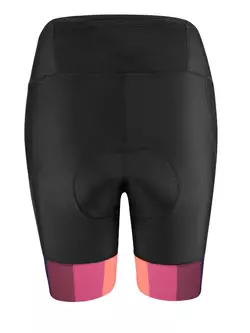 FORCE VICTORY pantaloni scurți de ciclism de damă cu inserție, negru și roz