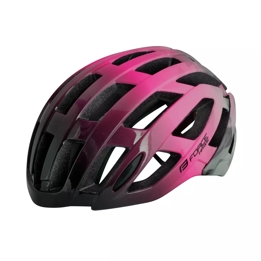 FORCE cască de bicicletă rutieră HAWK black/pink 902777