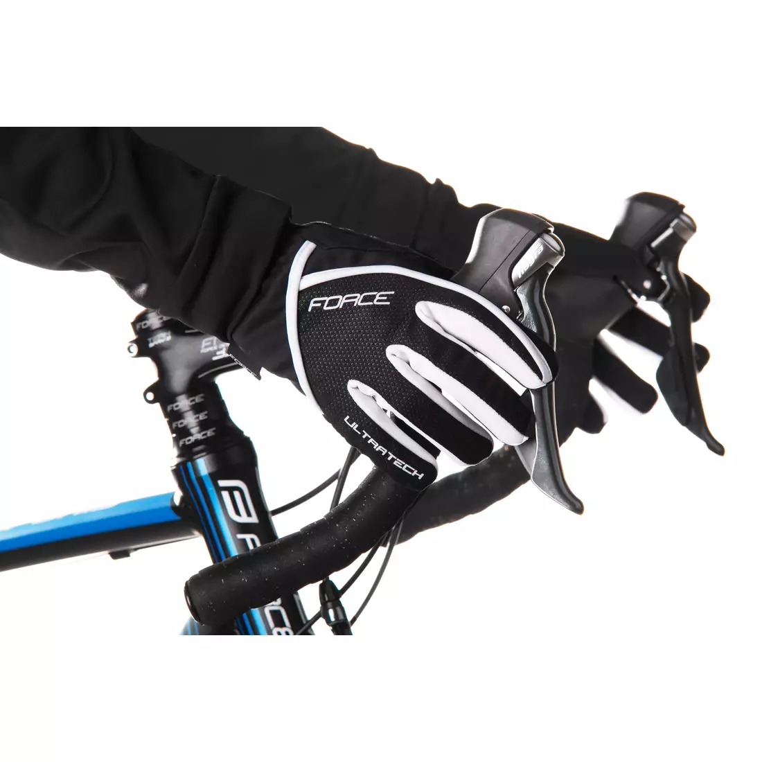 FORCE mănuși de ciclism de iarnă ULTRA TECH black/white 90453