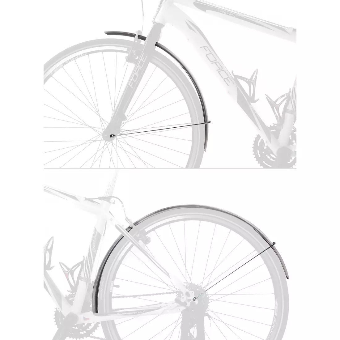 FORCE set de aripi de biciclete TREKKING silver 89908