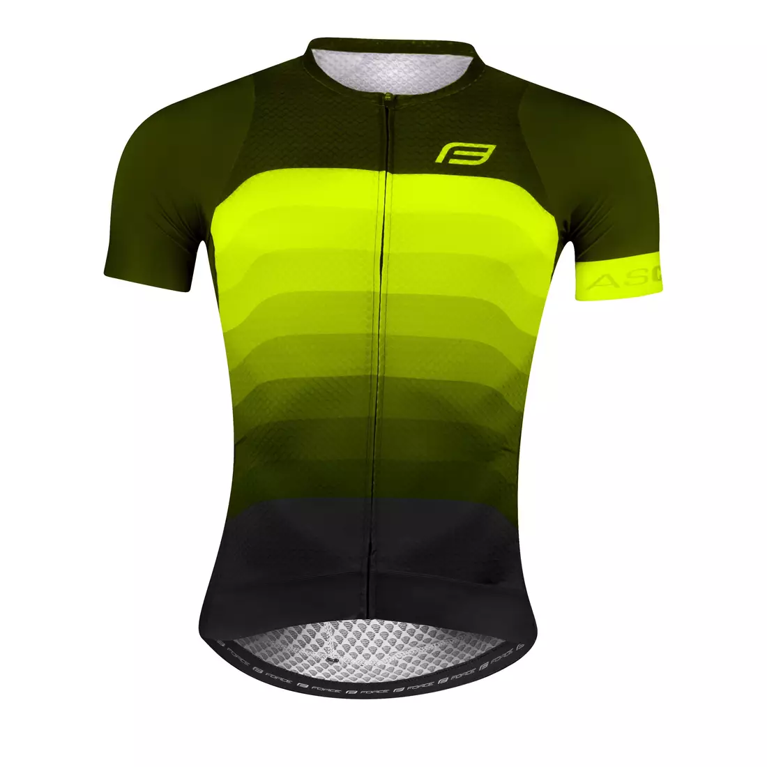 FORCE tricou de bicicletă unisex ASCENT green/fluo 9001161