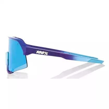 100% ochelari sportivi S3 (Blue Topaz Multilayer Mirror Lens) Matte Metallic Into the Fade STO-61034-228-01