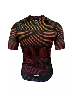 [Set] KAYMAQ M52 RACE tricou de bărbați pentru ciclism cu mâneci scurte + KAYMAQ DESIGN KYB-0012 pantaloni scurți pentru bărbați, cu bretele, culoare: negru