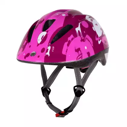 FORCE Casca de bicicleta pentru copii FORCE FUN PLANETS, roz si alb S 9022412