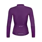 FORCE PURE Tricou de ciclism cu mânecă lungă pentru femei, violet