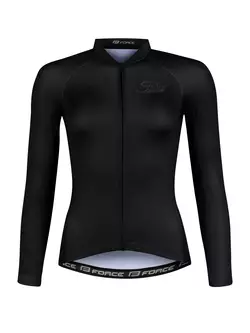 FORCE Tricou de ciclism pentru femei PURE, negru 9001434