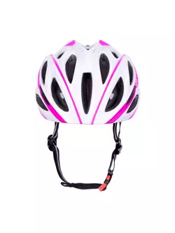 FORCE casca de bicicleta BULL, alb și roz, 902906
