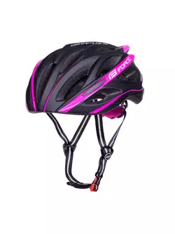 FORCE casca de bicicleta BULL, negru și roz, 902908