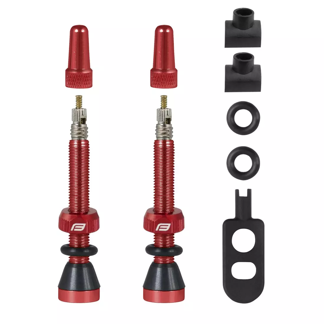FORCE kit de supape tubeless FORCE 2xFV 44mm red 750443