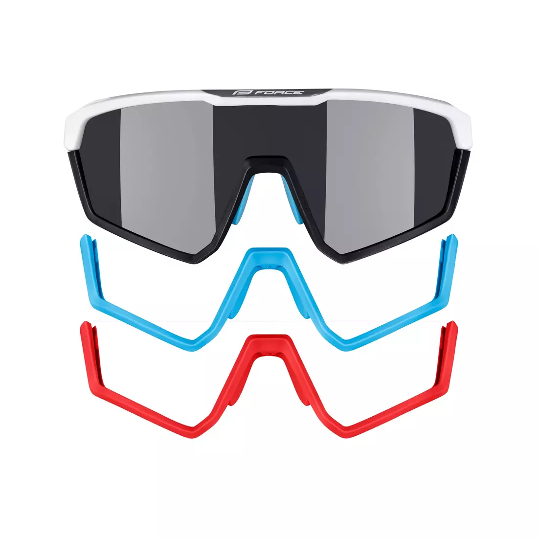 FORCE ochelari de ciclism / sport APEX, alb și gri,, 910891