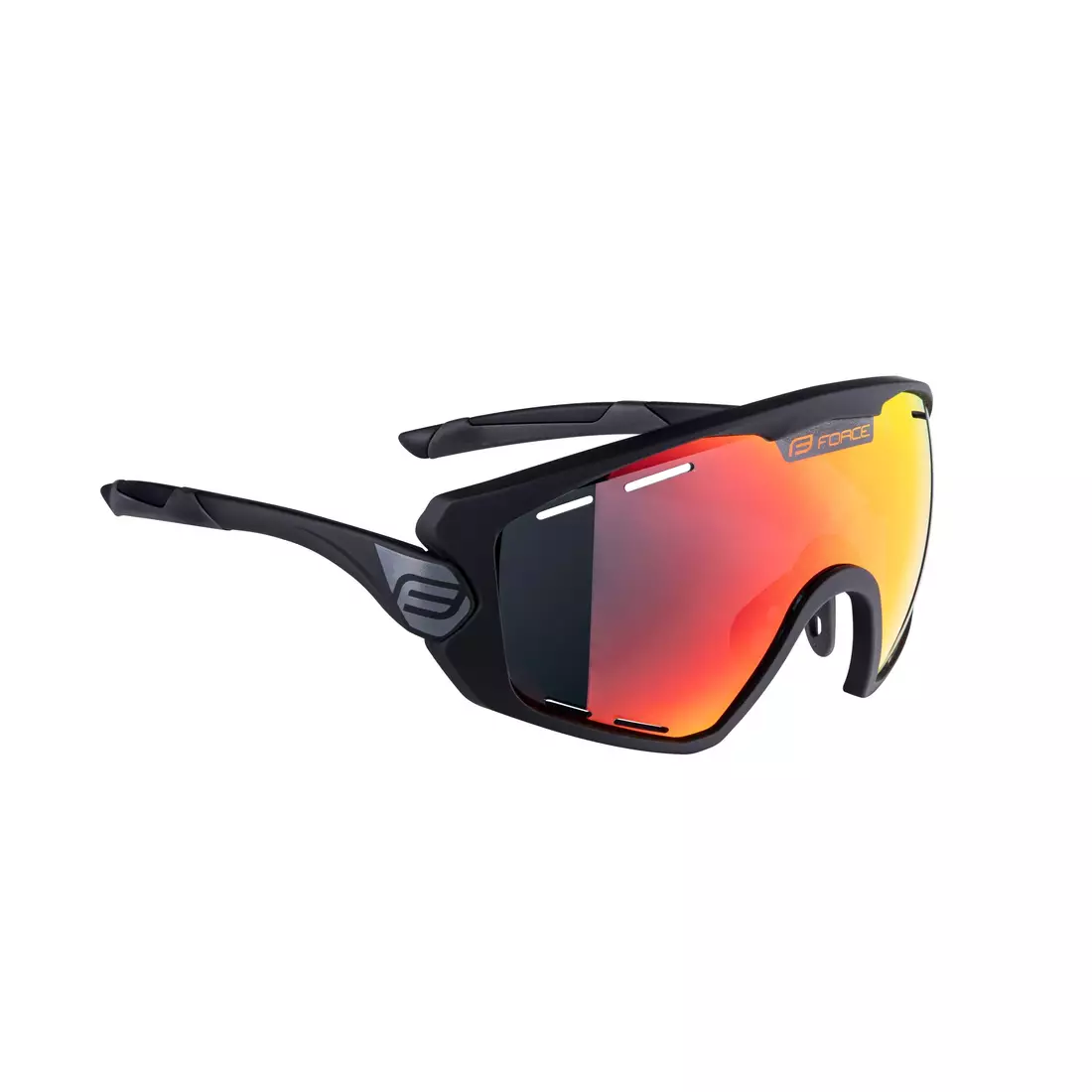 FORCE ochelari de ciclism / sport OMBRO PLUS negru mat 91106