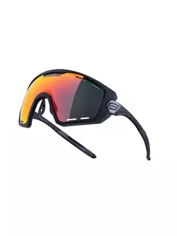 FORCE ochelari de ciclism / sport OMBRO PLUS negru mat 91106