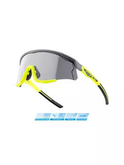 FORCE ochelari de ciclism / sport SONIC, fotocromatică, gri-fluo, 910958