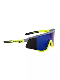 FORCE ochelari de ciclism / sport SONIC, gri-fluo, 910954