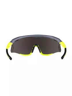 FORCE ochelari de ciclism / sport SONIC, gri-fluo, 910954