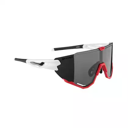 FORCE ochelari de ciclism / sport CREED Alb roșu, 91182
