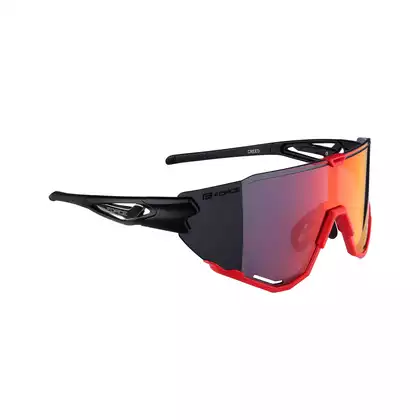 FORCE ochelari de ciclism / sport CREED negru și roșu, 91180