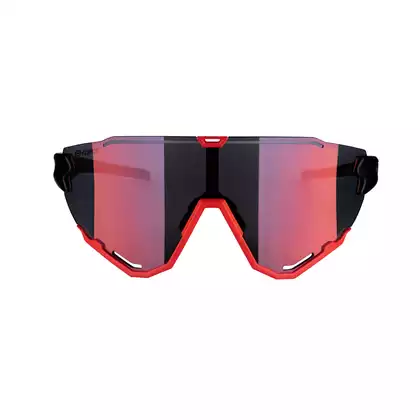 FORCE ochelari de ciclism / sport CREED negru și roșu, 91180