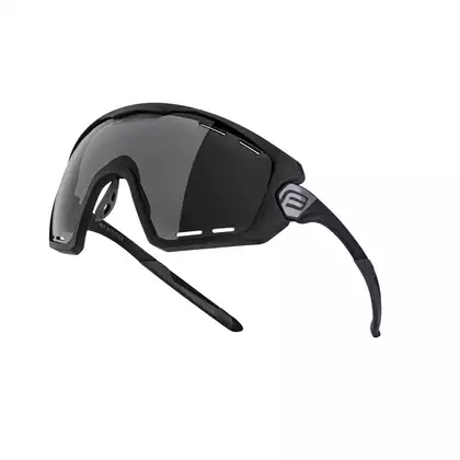 FORCE ochelari de ciclism / sport OMBRO PLUS negru mat, 91105