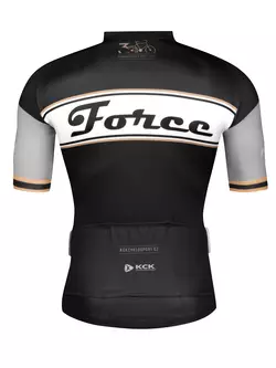 FORCE tricou de ciclism RETRO, negru și auriu 9001193