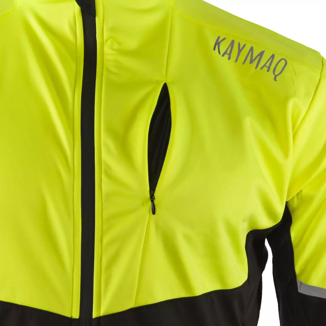 KAYMAQ JWS-004 sacou de iarnă pentru bărbați softshell fluo galben-negru