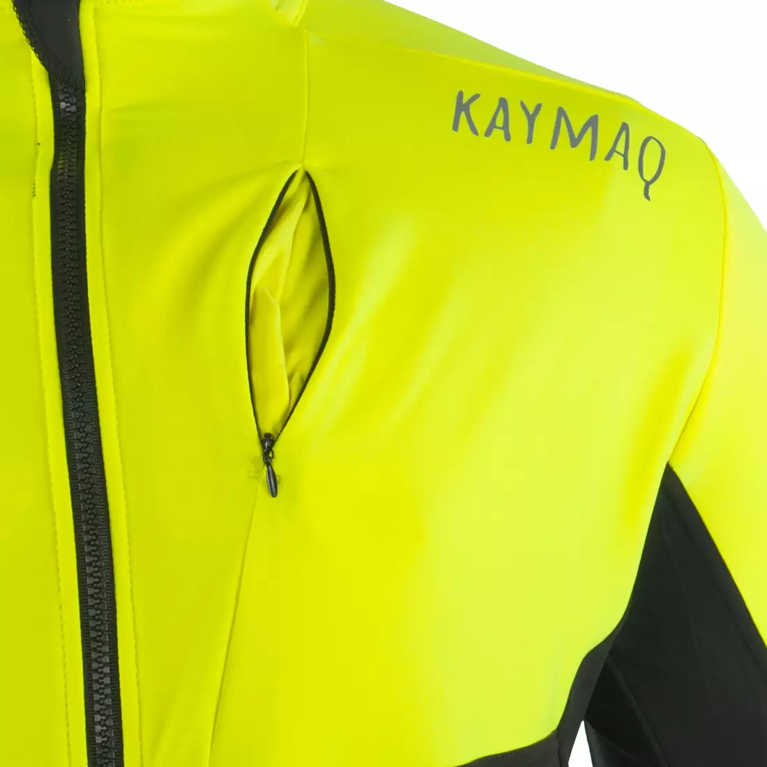 KAYMAQ KYQLS-001 hanorac de ciclism pentru bărbați fluo galben-negru