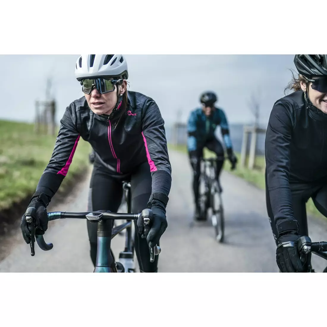 ROGELLI geacă de ciclism de iarnă pentru femei GLORY black/pink ROG351078