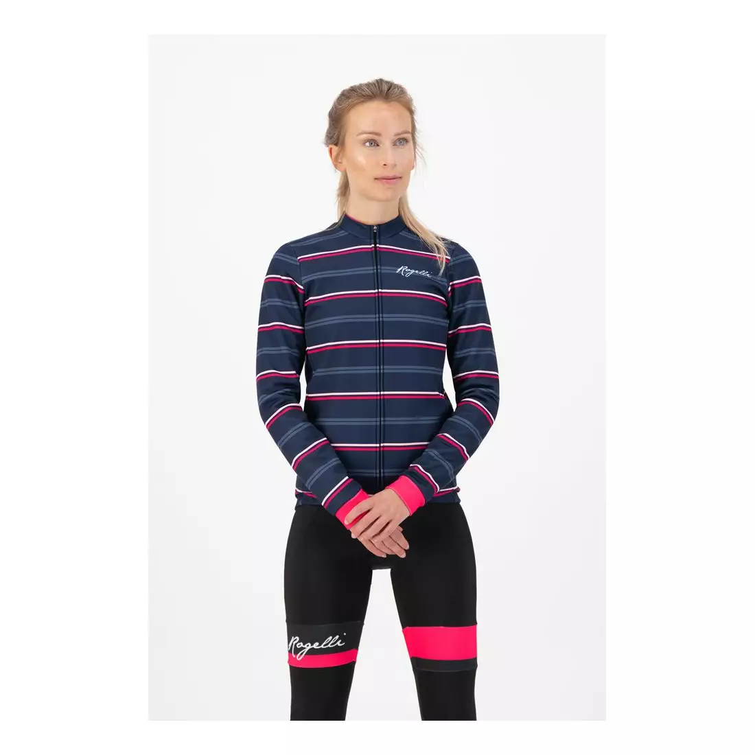 ROGELLI geacă de ciclism de iarnă pentru femei STRIPE blue/pink ROG351088