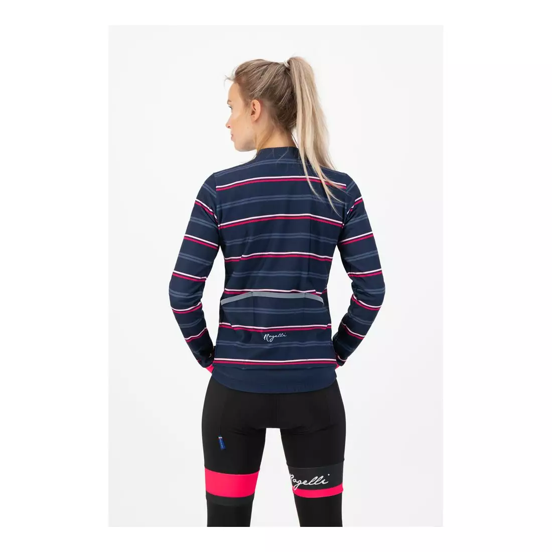 ROGELLI geacă de ciclism de iarnă pentru femei STRIPE blue/pink ROG351088