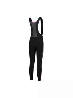 ROGELLI pantaloni de ciclism pentru femei cu bretele GLORY black/pink ROG351076