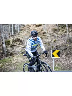 ROGELLI sacou de iarnă pentru ciclism STRIPE light blue ROG351040