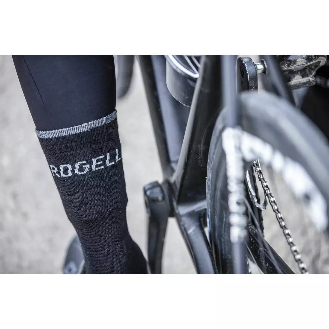 ROGELLI șosete pentru ciclism de iarnă WOOL 2-pack grey ROG351053.36.39