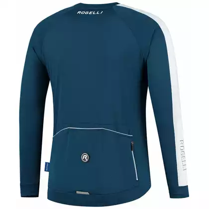 Rogelli Tricou de bărbați pentru ciclism, mâneci lungi EXPLORE, albastru, ROG351001