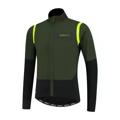 Rogelli Geacă de ciclism ușoară pentru bărbați, softshell INFINITE, verde, ROG351048