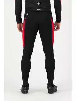 Rogelli Pantaloni de bărbați calzi pentru ciclism cu bretele TYRO, roșu, ROG351019