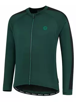 Rogelli Tricou de bărbați pentru ciclism, mâneci lungi EXPLORE verde ROG351003