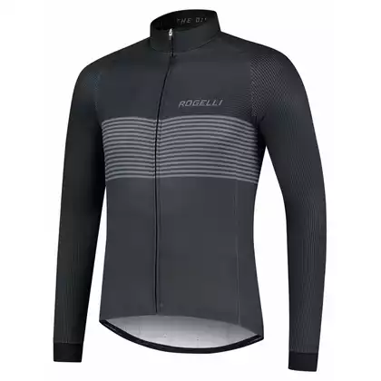 Rogelli tricou de ciclism cu mânecă lungă BOOST, negru, ROG351008