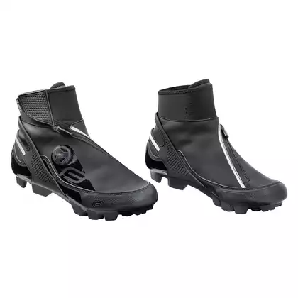 FORCE Pantofi de ciclism, iarna MTB GLACIER, negru 9404536