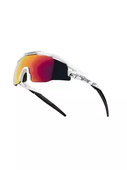 FORCE ochelari de ciclism / sport EVEREST, alb-negru, 910913