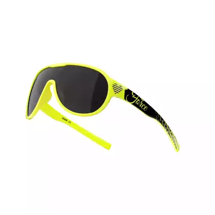 FORCE ochelari de soare pentru femei / tineri ROSIE, negru fluo, lentile negre 90966