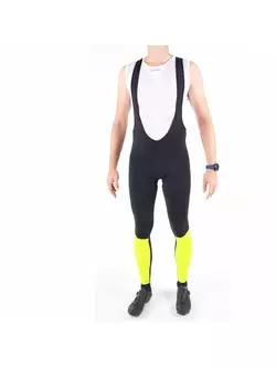 KAYMAQ DKBT-2022 pantaloni de ciclism izolați, inserție de gel, bretele, negru-fluo
