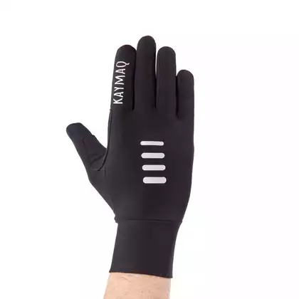 KAYMAQ GLA-001 mănuși de ciclism de primăvară / toamnă GEL, negre