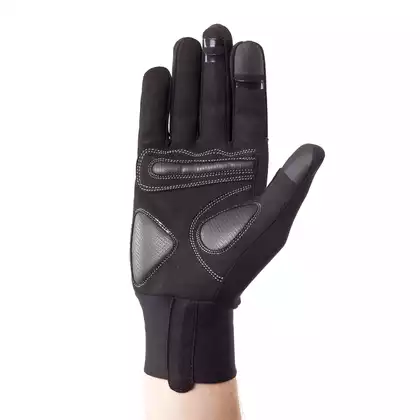 KAYMAQ GLA-002 mănuși de ciclism de primăvară / toamnă, negre
